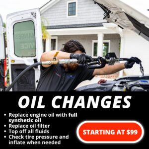 oil changes starting at $99